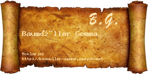 Baumüller Gemma névjegykártya